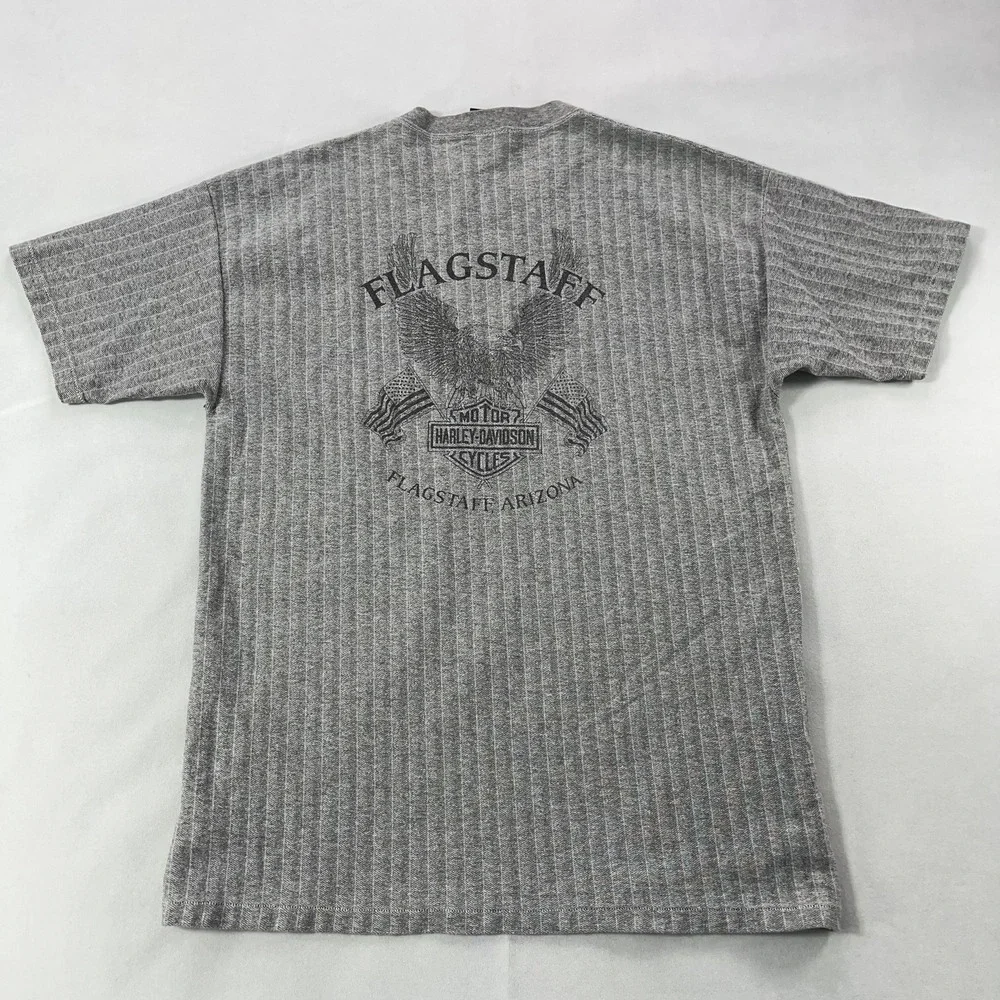 Vintage Harley-Davidson Shirt Mens XL Gray Flagstaff Arizona Eagle USA‎ Graphic